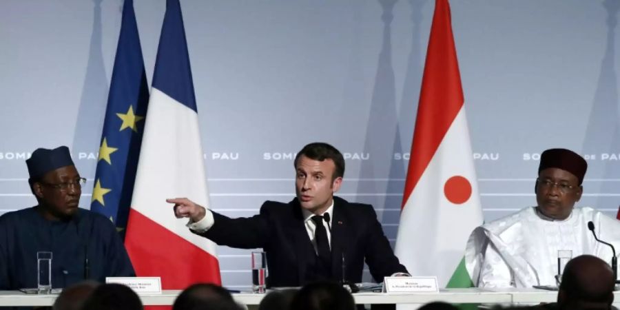 Macron beim letzten Sahel-Gipfel im Januar