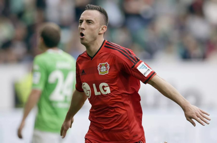 ...und Bayer Leverkusen jubelte Josip Drmic in der Bundesliga.