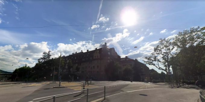 Der Viktoriaplatz in Bern auf Google Streetview Viktoriplatz