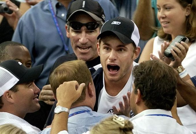 Brad Gilbert (hinten) war früher Coach von Andy Roddick. Brad Gilbert