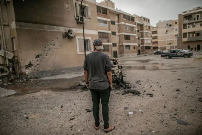 Die Hauptstadt Tripolis wurde während des Bürgerkriegs stark beschädigt. Konflikt in Libyen