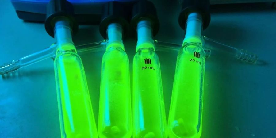 Leuchtende Zukunft: Organische Leuchtdioden (Oleds) wie sie in Handy-Displays Anwendung finden. Für grosse Flächen war die Substanz bis jetzt ungeeignet, da sie teure Metalle benötigt, um die zugeführte elektrische Energie möglichst ergiebig in Licht umzuwandeln. Die günstige Lösung: Kupfer (zVg)
