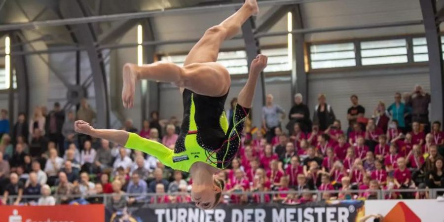 Der Turn-Weltcup beim «Turnier der Meister» in Cottbus findet in diesem Jahr nicht statt. Foto: Monika Skolimowska/dpa-Zentralbild/dpa