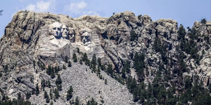Der Mount Rushmore mit den Köpfen der Präsidenten. Mount Rushmore