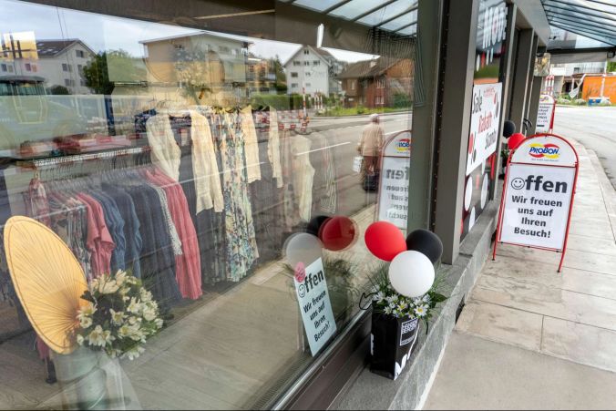 Schaufenster beim Modehaus Hänsenberger