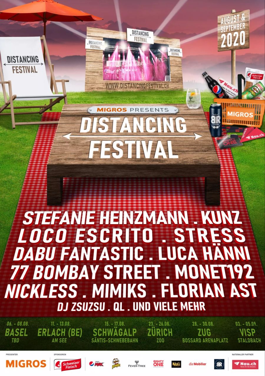 Line-Up des Distancingfestival