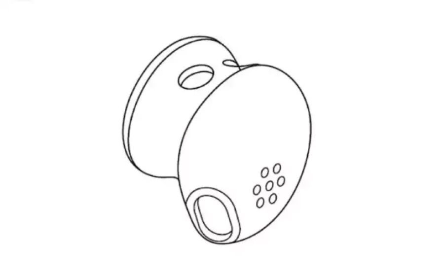 Das Design im Patent der Google Pixel Buds 3.