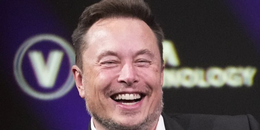 Elon Musk breit grinsend