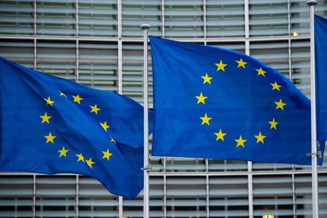 Brüssel EU-Flaggen