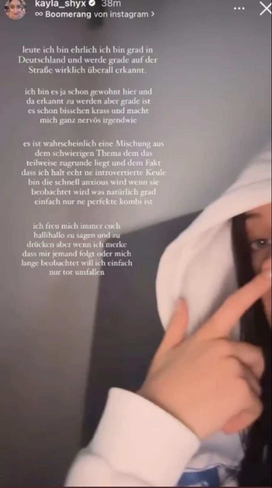 Influencerin Kayla wird nun auf der Strasse erkannt.