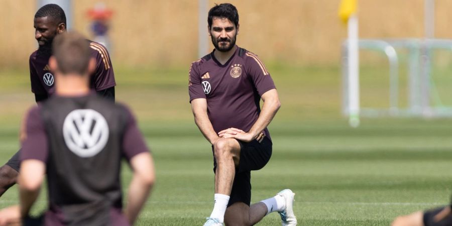 Ilkay Gündogan beim Training der deutschen Fussball-Nationalmannschaft.