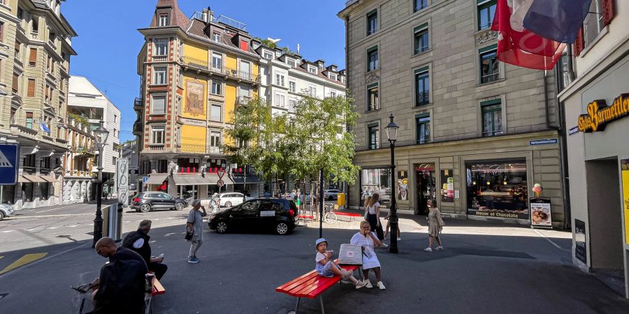 Der Museumsplatz in der Stadt Luzern.
