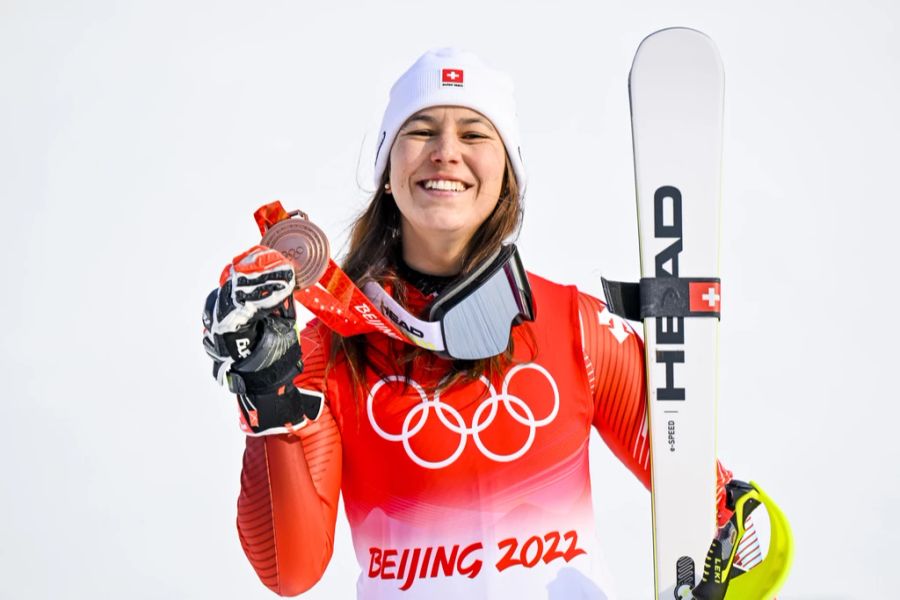 Sowohl Wendy Holdener (Bronze im Slalom) als auch...