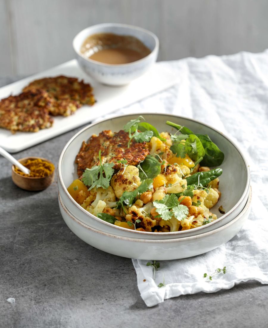 Hafer-Zucchetti-Rösti Schälchen Salat