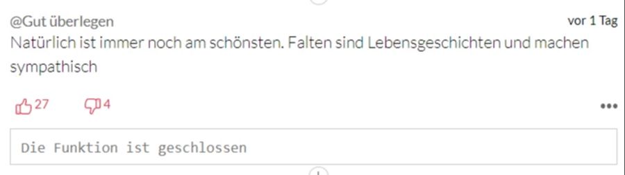 Andere Nau.ch-Leser plädieren für natürliche Schönheit.