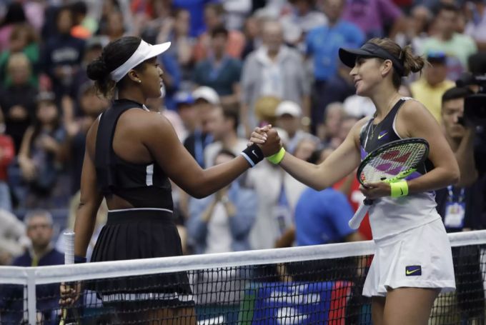 Belinda Bencic und Naomi Osaka bei den US Open 2019 Belinda Bencic