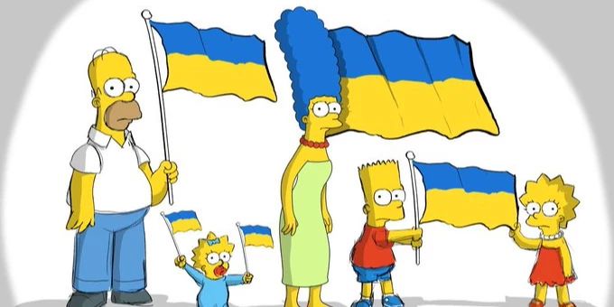 Zeigen Flagge - «Die Simpsons» solidarisieren sich mit der Ukraine