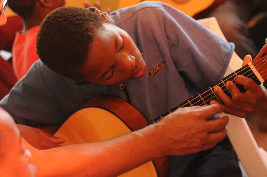 Gitarre Junge Mann Unterricht