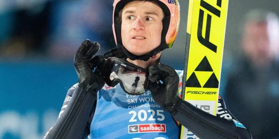 Deutschlands derzeit bester Skispringer: Karl Geiger. Foto: Georg Hochmuth/APA/dpa
