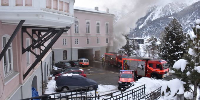 Brand in einem Hotel in Samedan Brand Hotel Samedan