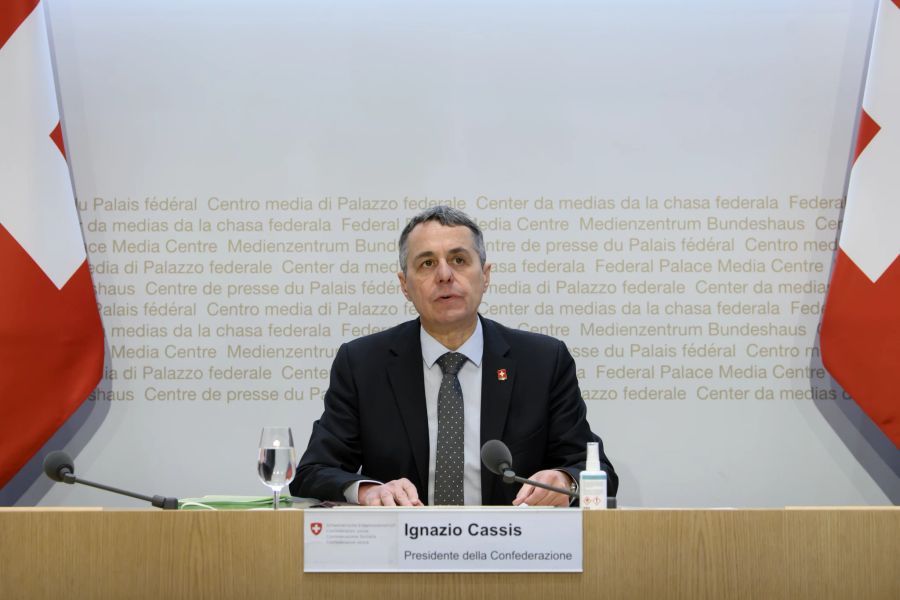 Medienkonferenz Cassis Bundesrat