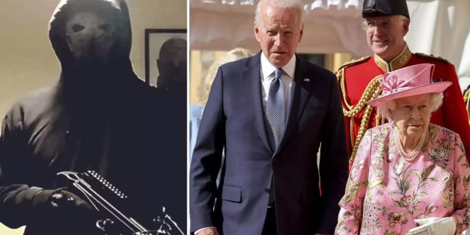 Die Queen mit US-Präsident Joe Biden. Ein Mann versuchte an Weihnachten, die Königin zu ermorden. queen elizabeth