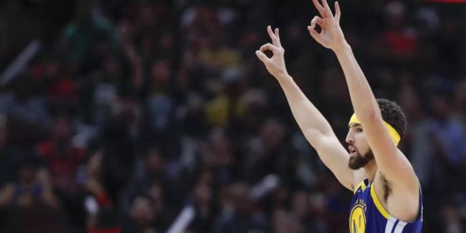 Steht nach langer Verletzungspause vor seinem Comeback bei den Golden State Warriors: Klay Thompson. Foto: Kamil Krzaczynski/AP/dpa Steht nach langer Verletzungspause vor seinem Comeback bei den Golden State Warriors: Klay Thompson. Foto: Kamil Krzaczynski/AP/dpa