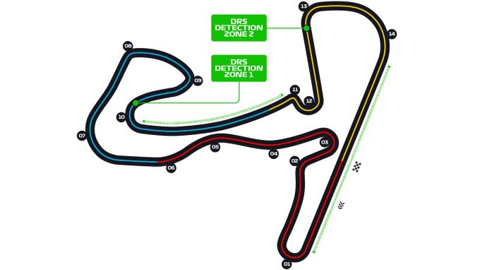 Die Streckenkarte zum Holland-GP der Formel 1. Streckenkarte Holland Formel 1