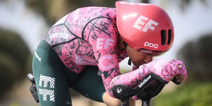 Stefan Bissegger an der UAE Tour 2022. Stefan Bissegger