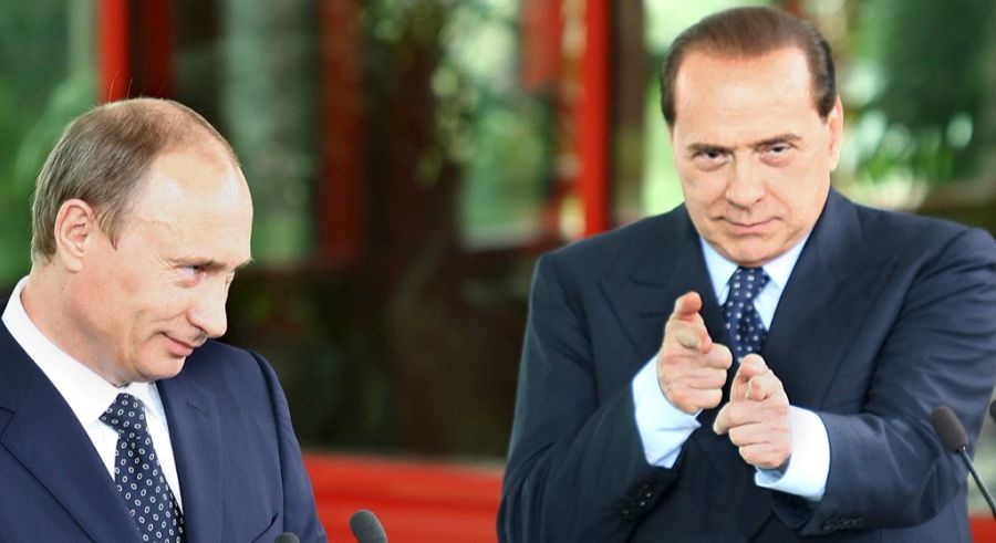 Verstehen sich blendend: Wladimir Putin und Silvio Berlusconi.