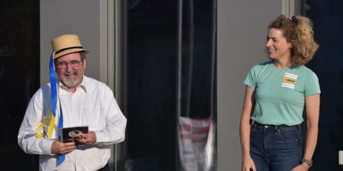 Ulrich Hegnauer, Komponist Silberglanz, und Marlen Reusser. Silberglanz Hindelbank Marlen Reusser