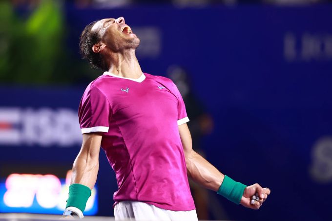 15 Siege in 15 Spielen im Jahr 2022 für Rafael Nadal. Rafael Nadal