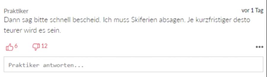 Auch «Praktiker» möchte eine schnelle Entscheidung – wenn auch aus eigennützigen Gründen.