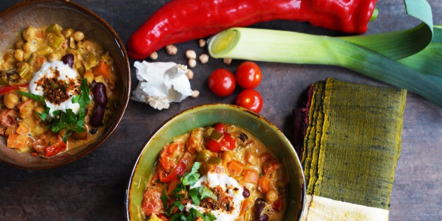 Eintopf Spitzpeperoni Porree Tomaten