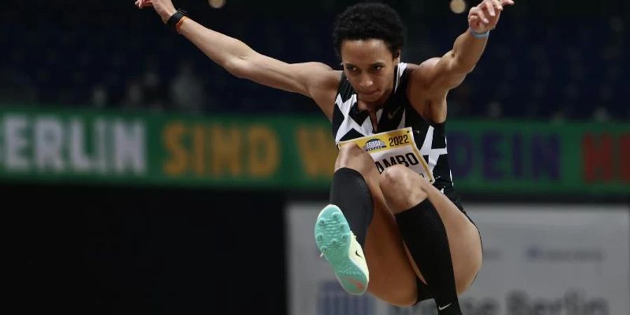 Malaika Mihambo hatte in Tokio Olympia-Gold im Weitsprung gewonnen. Foto: Hannibal Hanschke/dpa