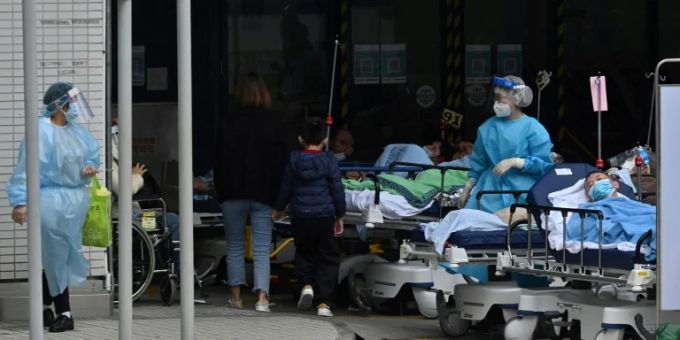 In Hongkong werden täglich tausende Neuinfektionen registriert In Hongkong werden täglich tausende Neuinfektionen registriert
