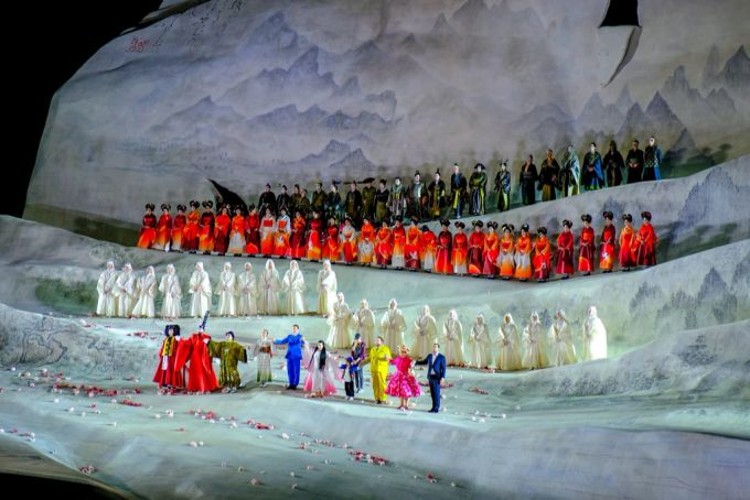 Eine Aufführung bei den Festspielen in Bregenz. Bregenz