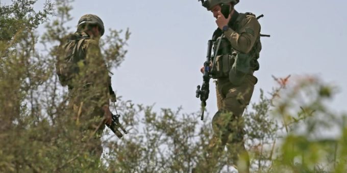 Israelische Soldaten an der Grenze zum Libanon Israelische Soldaten an der Grenze zum Libanon