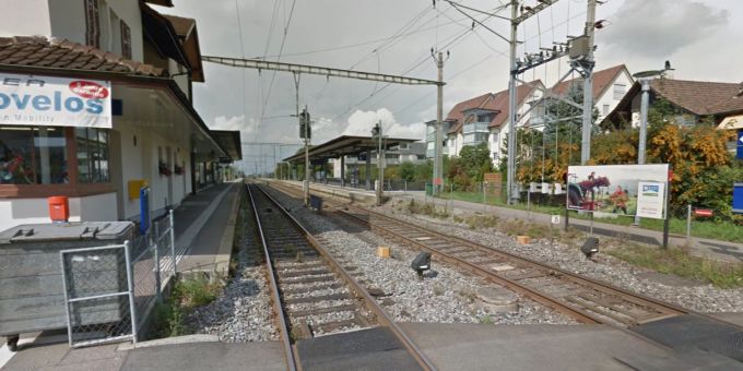 Der Bahnhof von Henggart ZH. Henggart