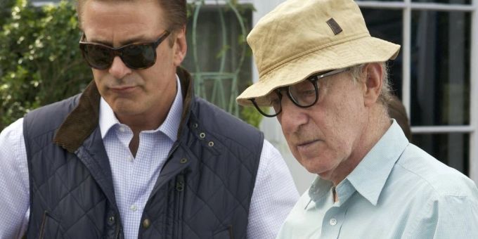 Alec Baldwin (l.) und Woody Allen 2013 am Set von «Blue Jasmine». Alec Baldwin