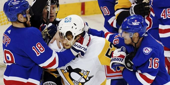 Die New York Rangers geben sich in der Playoff-Achtelfinalserie gegen die Pittsburgh Penguins noch nicht geschlagen und verkürzen auf 3:2. new york rangers