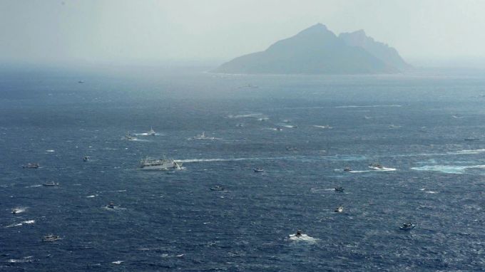 Blick auf die Senkaku-Inseln Ostchinesisches Meer