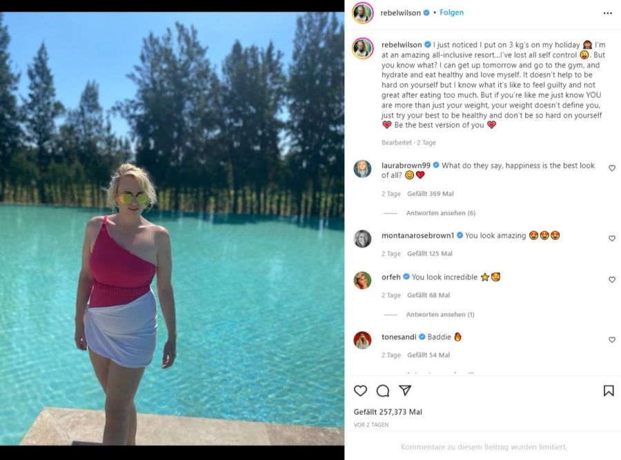 Rebel Wilson macht gerade Ferien in der Türkei.