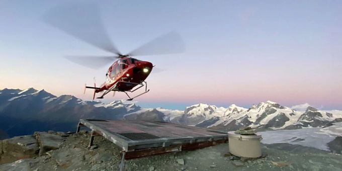 Die Profis der Air Zermatt sind oft am Matterhorn im Einsatz. Air Zermatt