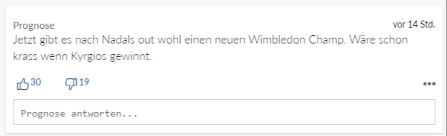 Dieser Leser freut sich auf den bevorstehenden Final mit Kyrgios.