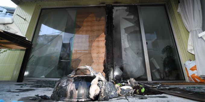 Rorschach: Gasgrill in Brand