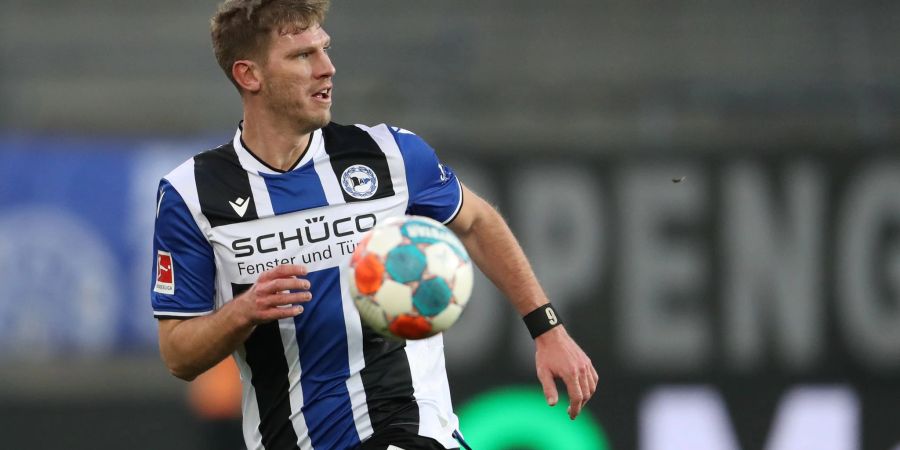 Stürmer Fabian Klos wechselte 2011 von der 2. Mannschaft des VfL Wolfsburg zu Arminia Bielefeld.