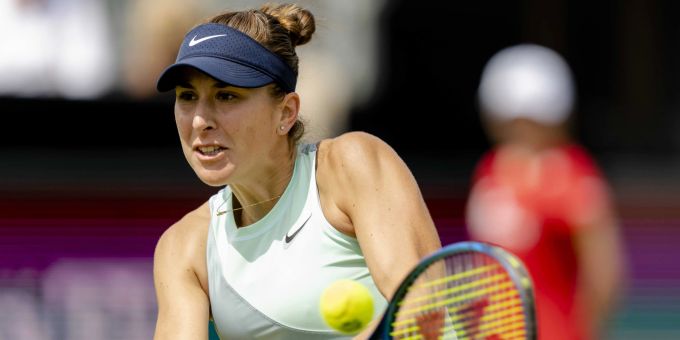 Belinda Bencic im Einsatz. Belinda Bencic