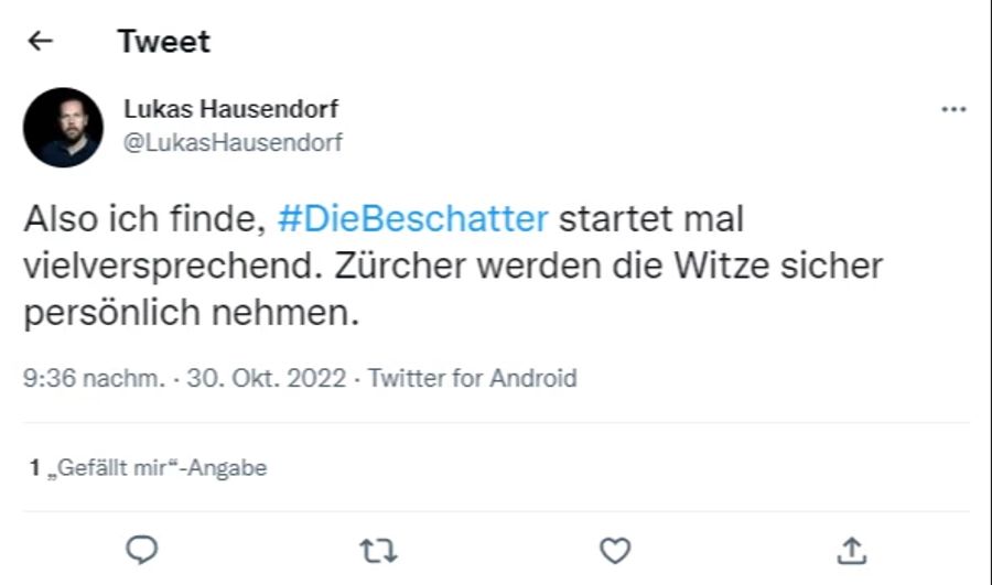 Die Beschatter startet vielversprechend.