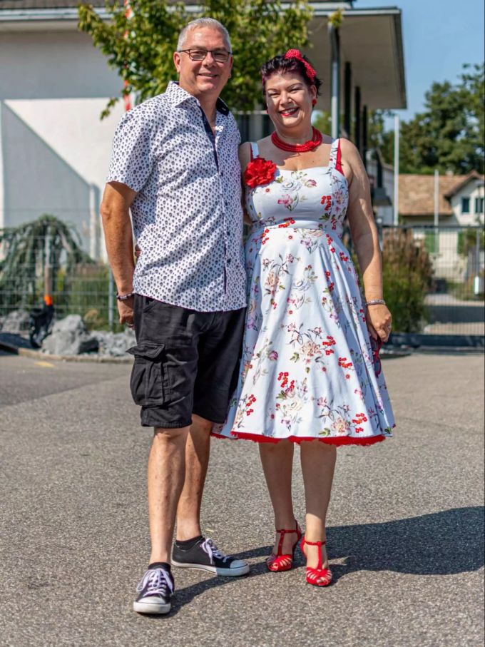 Top gestylt am Event: René Gallati und Regula Hohl. Us-Car'n'Bike Meet Suhr
